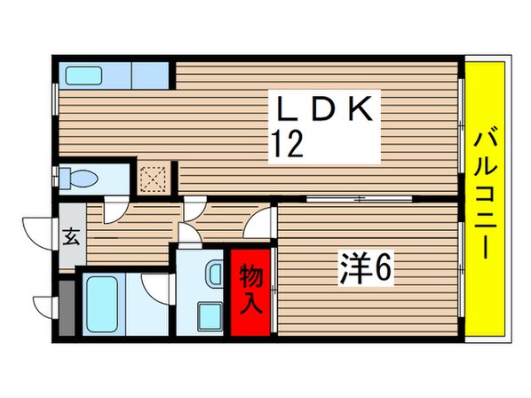 ＹＫハウス稲毛東の物件間取画像